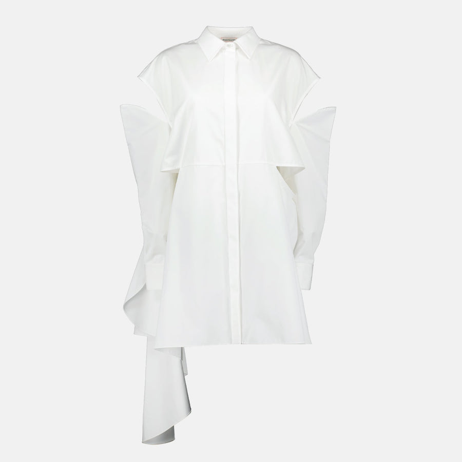 Alexander McQueen Sculptural Ruffle Shirt Dress