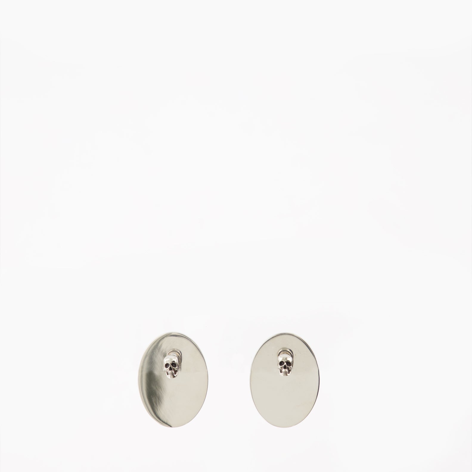 Alexander McQueen Oval Logo Engraved Earrings - image 2