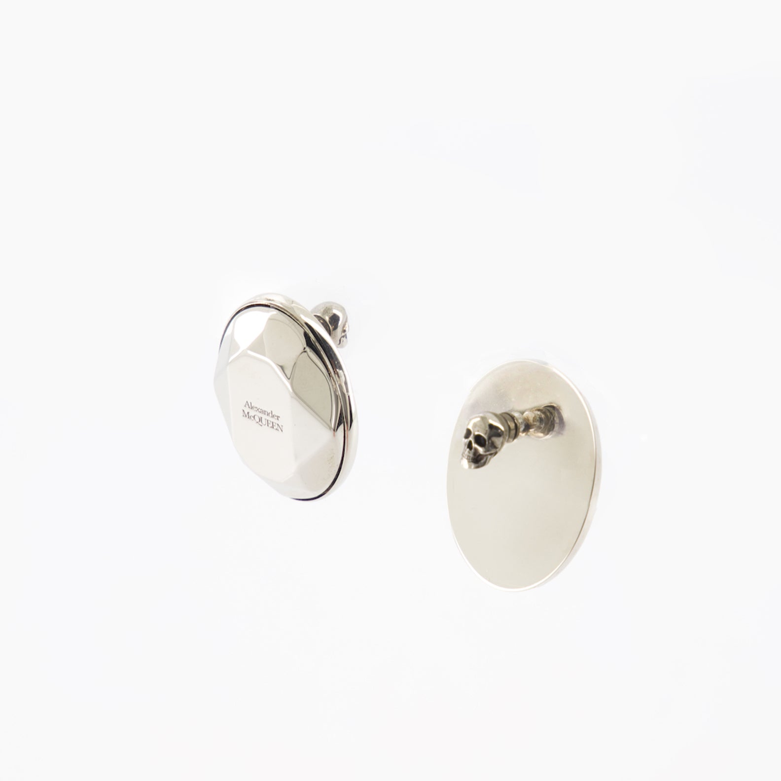 Alexander McQueen Oval Logo Engraved Earrings - image 3
