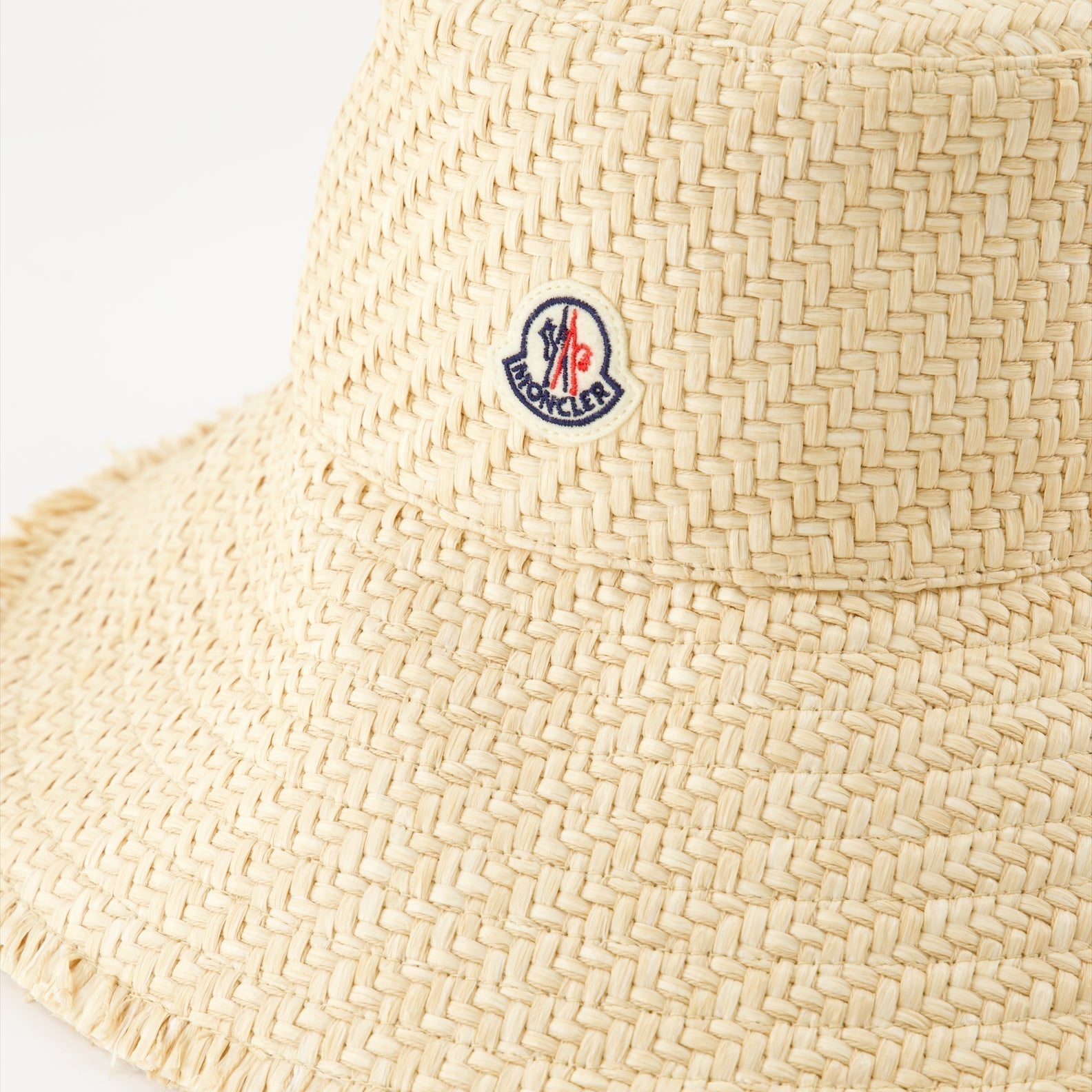 Moncler Woven Straw Bucket Hat with Logo - image 3