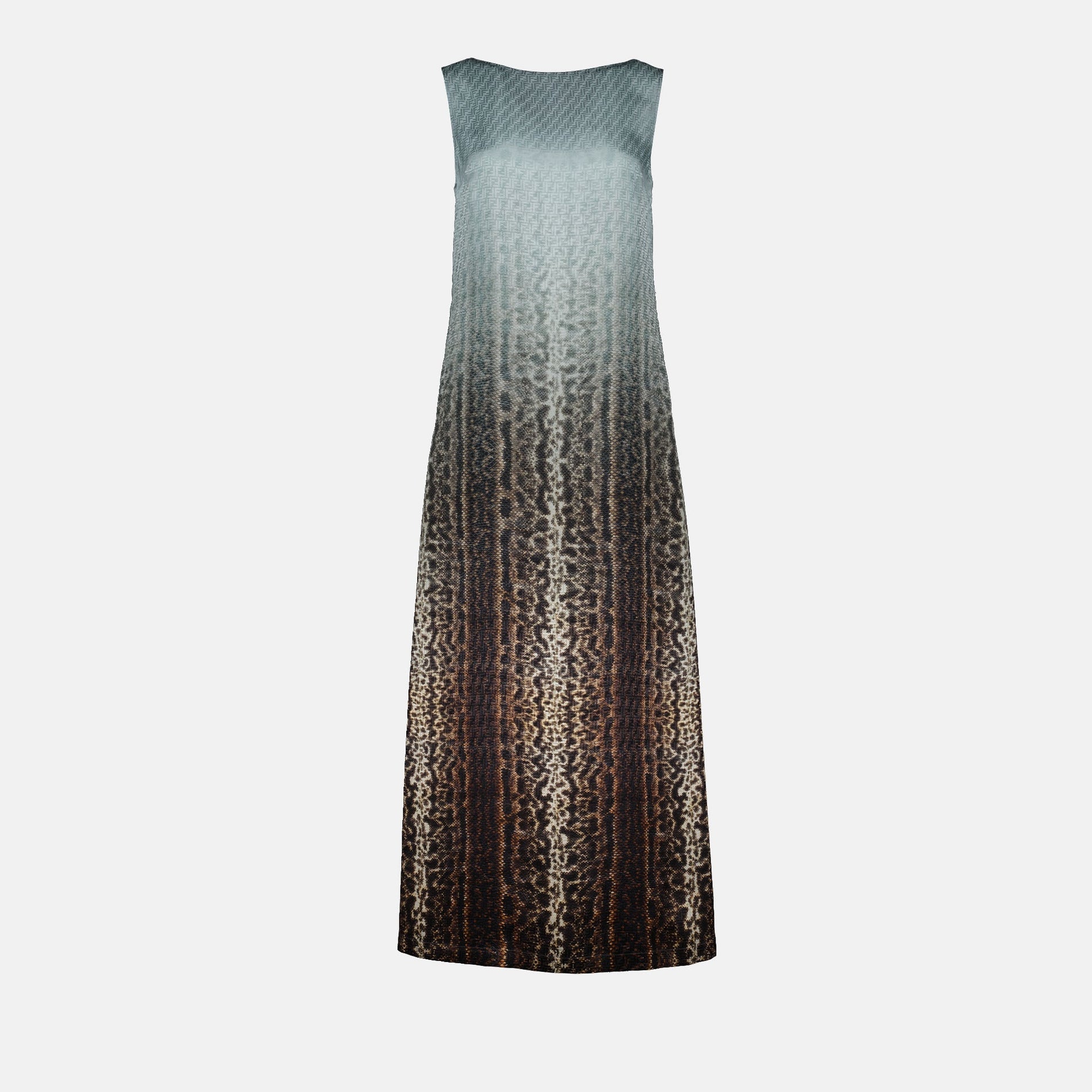 Fendi Gradient Animal-Print Maxi Dress