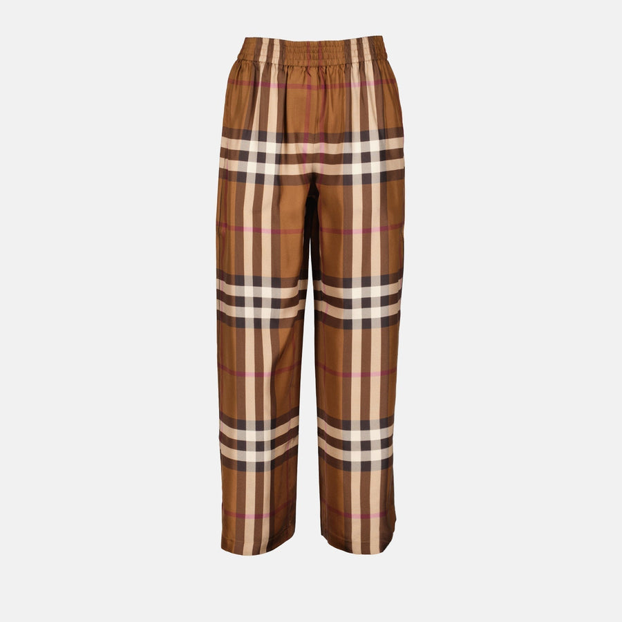 Burberry Check Wide-Leg Trousers