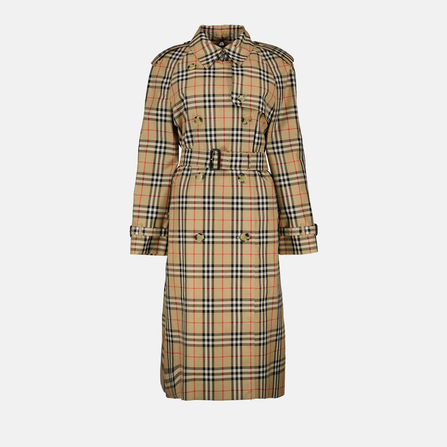 Burberry Checked Trench Coat