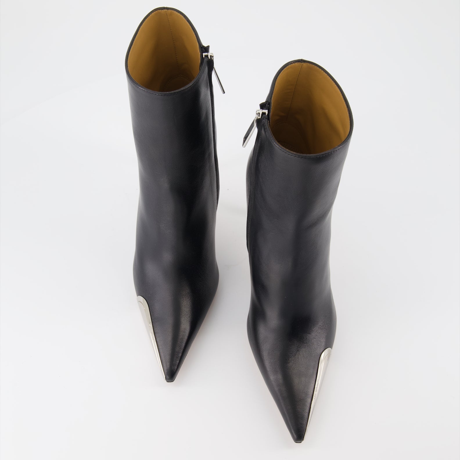 Off-White Pointed-Toe Ankle Boots - image 6