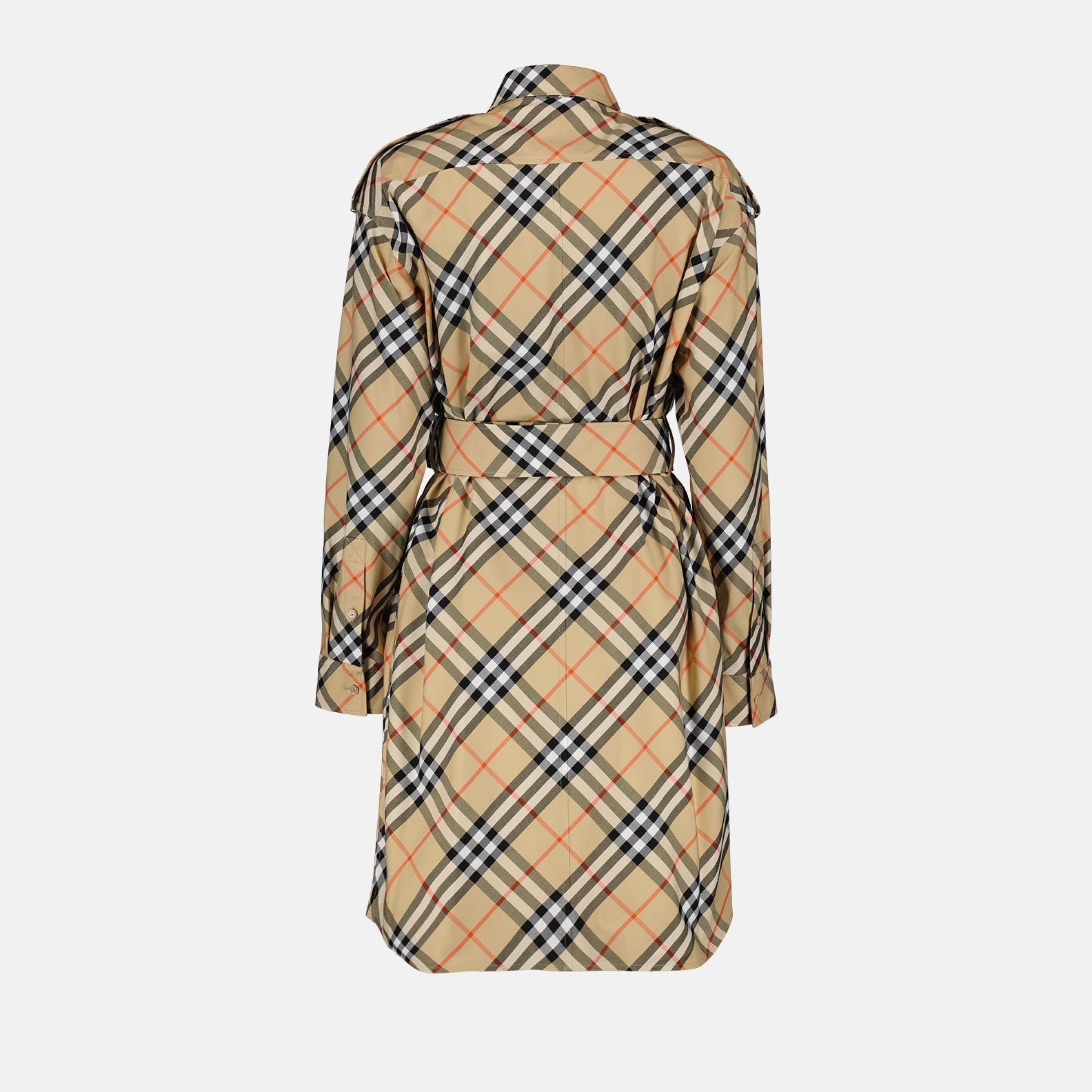 Burberry Check Print Belted Shirt Dress - image 2
