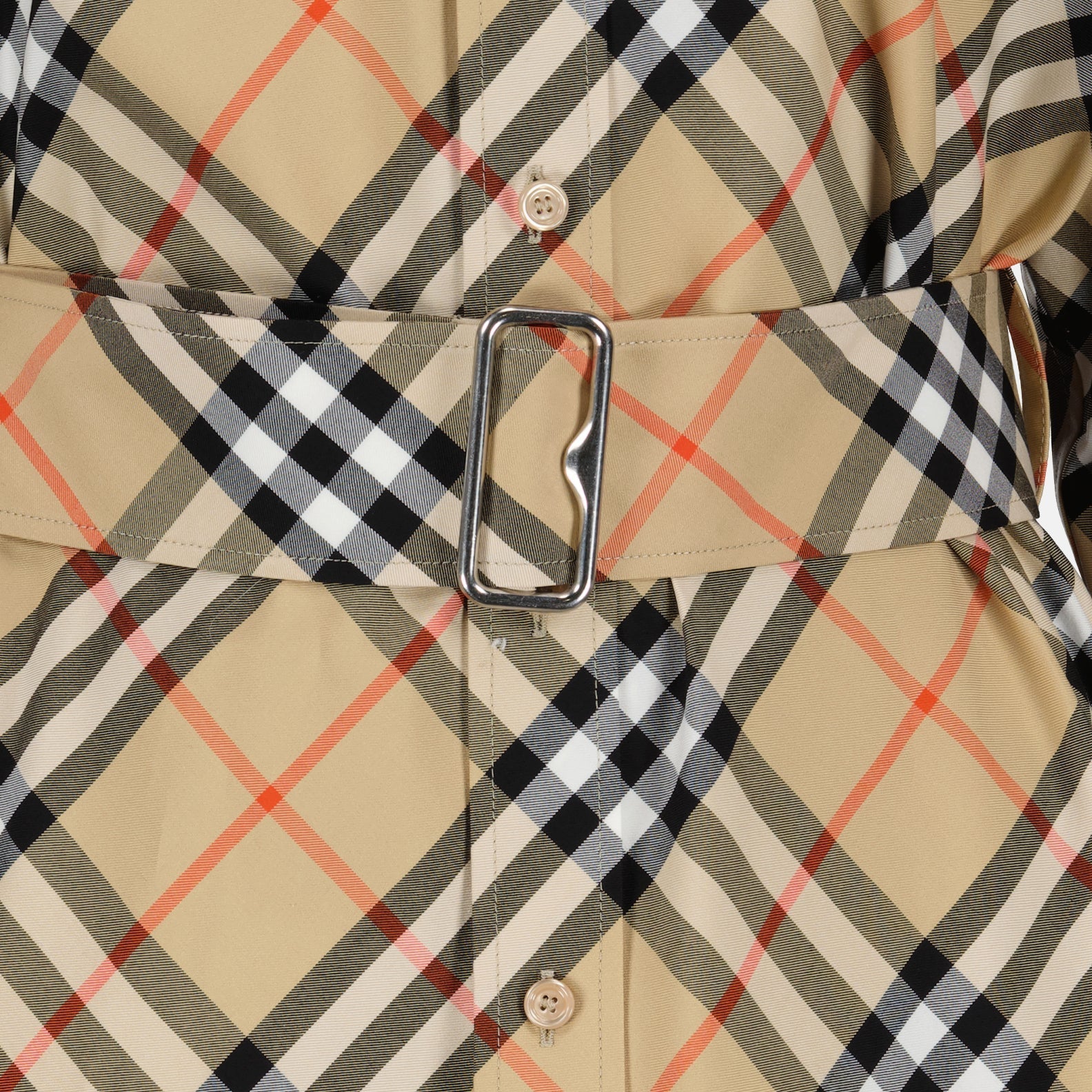 Burberry Check Print Belted Shirt Dress - image 3