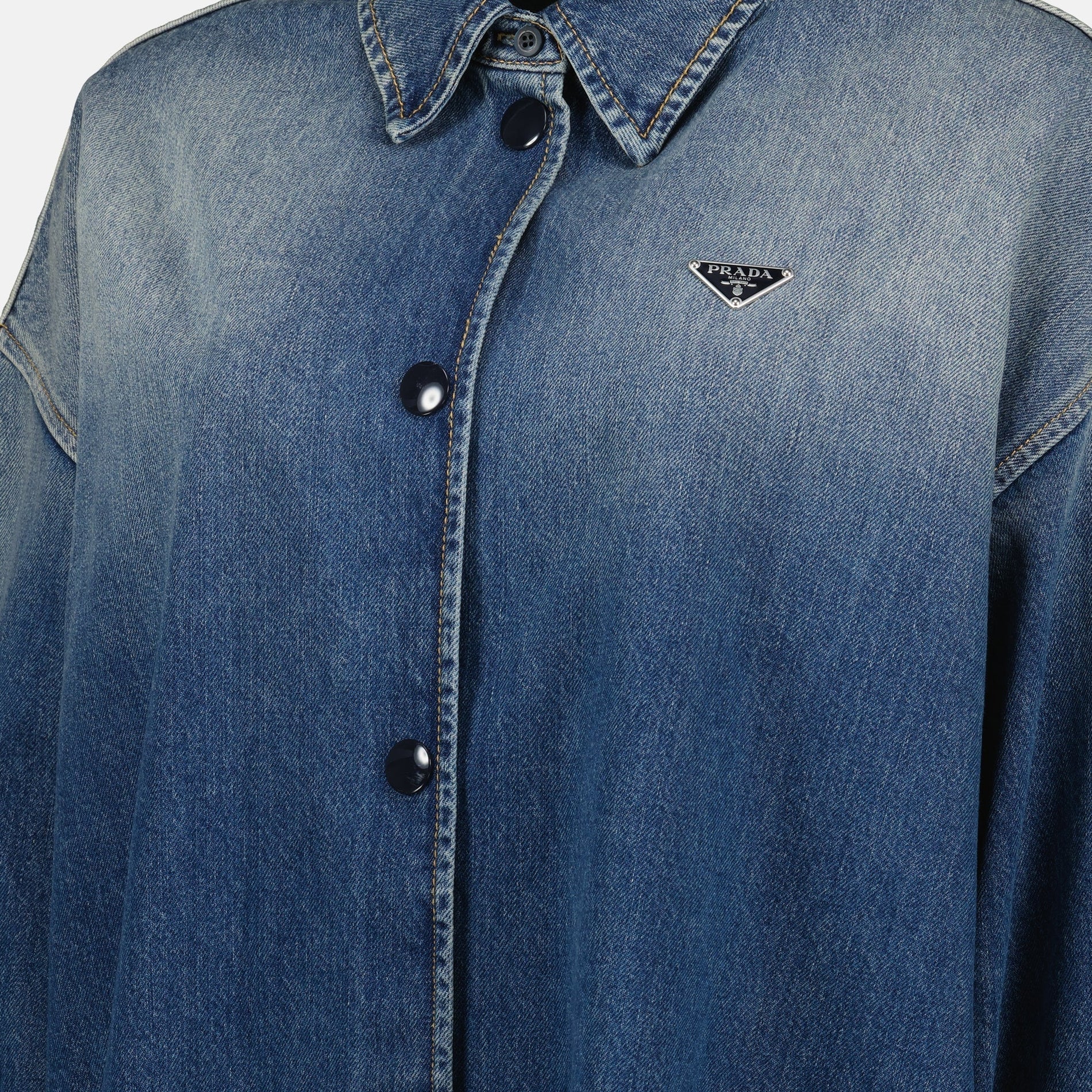 Prada Oversized Denim Shirt Jacket - image 4