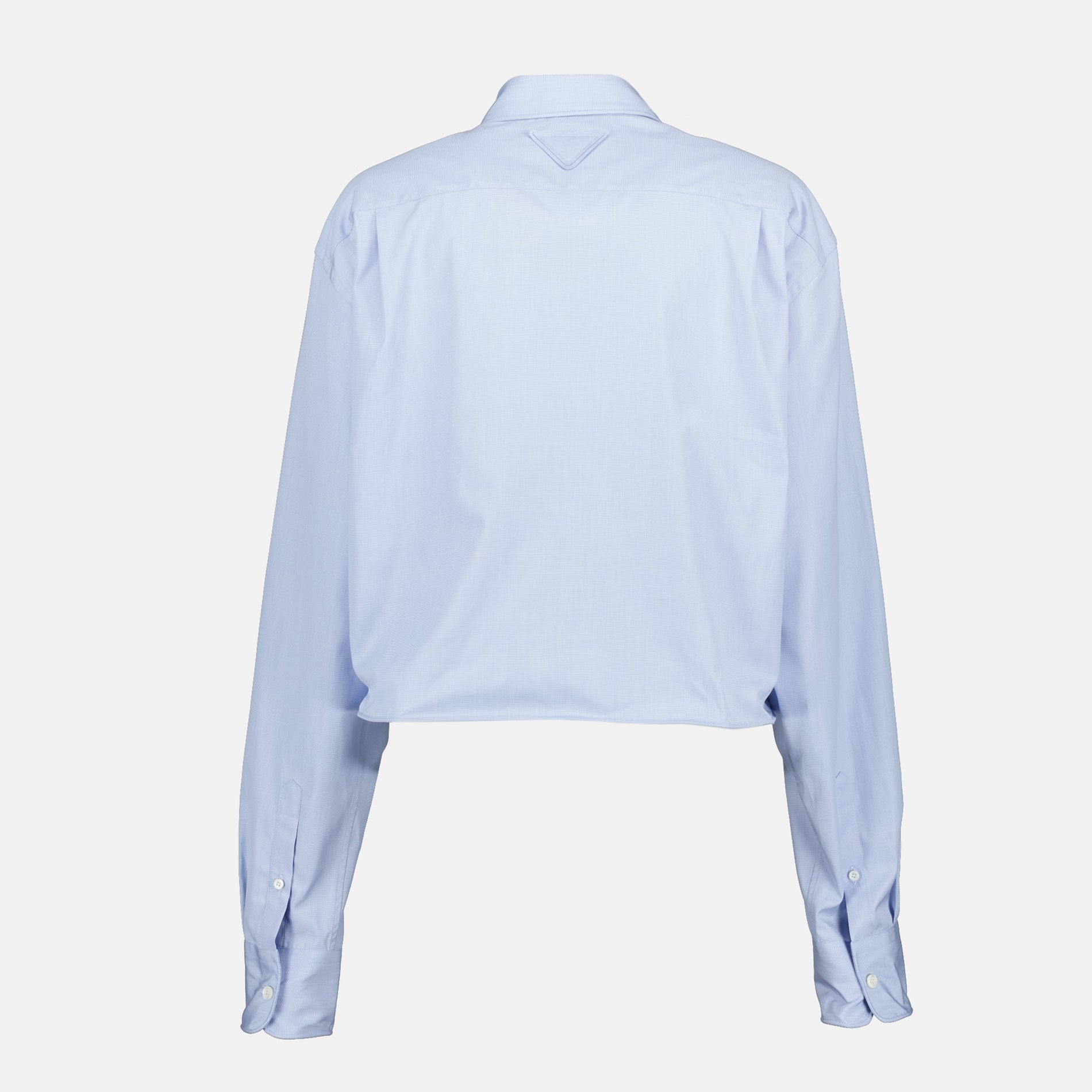 Prada Light Blue Cropped Button Shirt - image 2