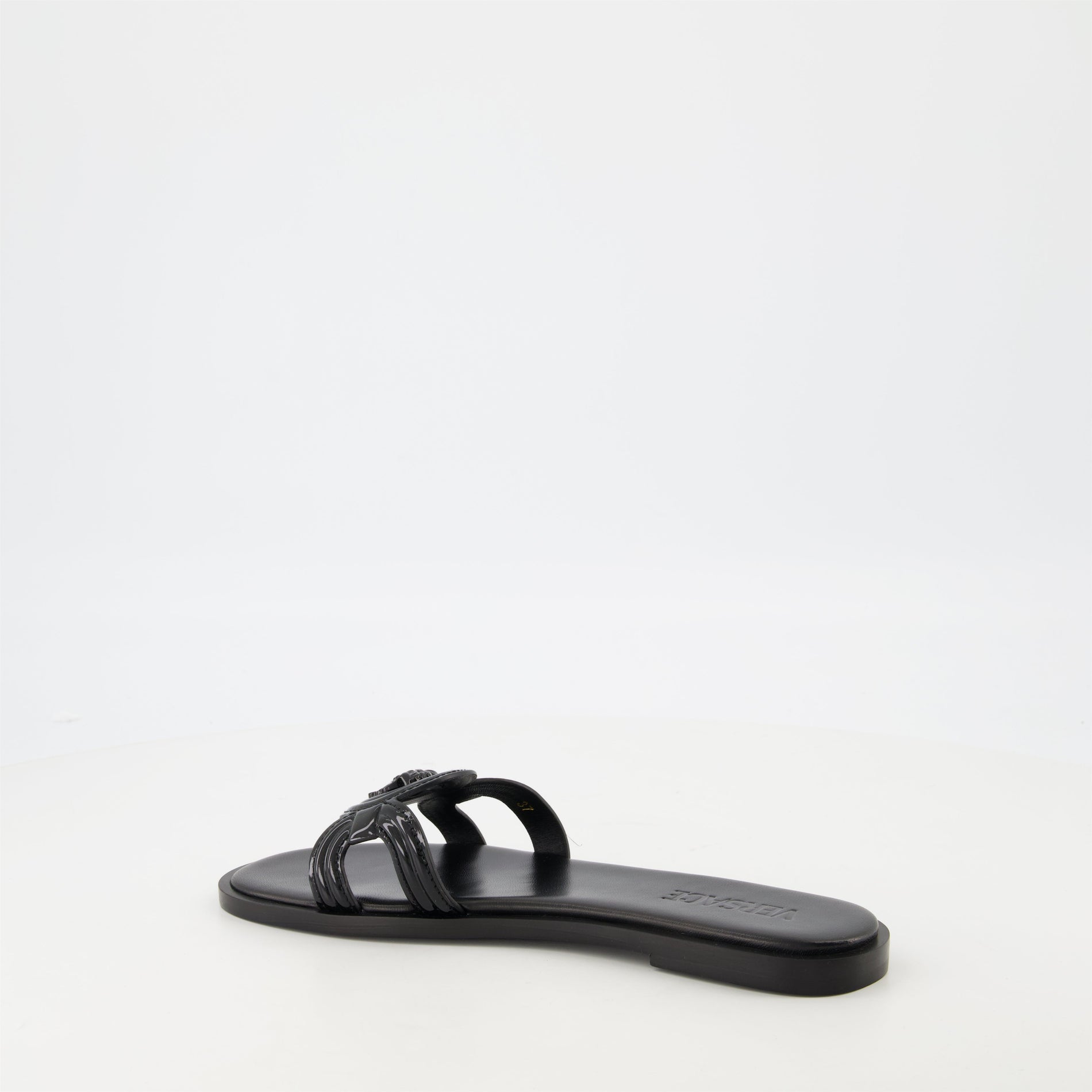 Versace La Medusa Flat Slide Sandals - image 3
