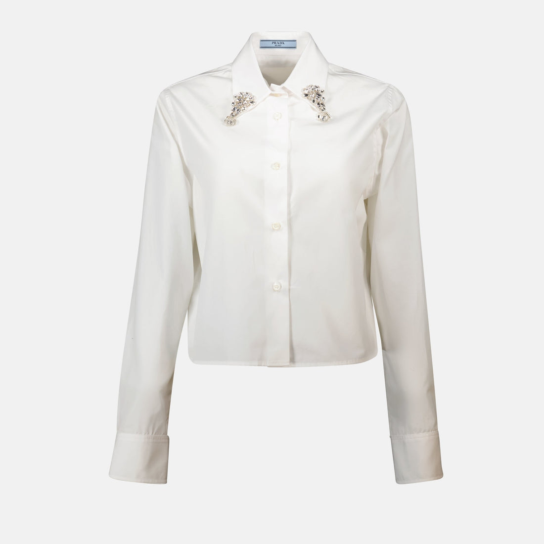 Crystal Embellished Collar Shirt