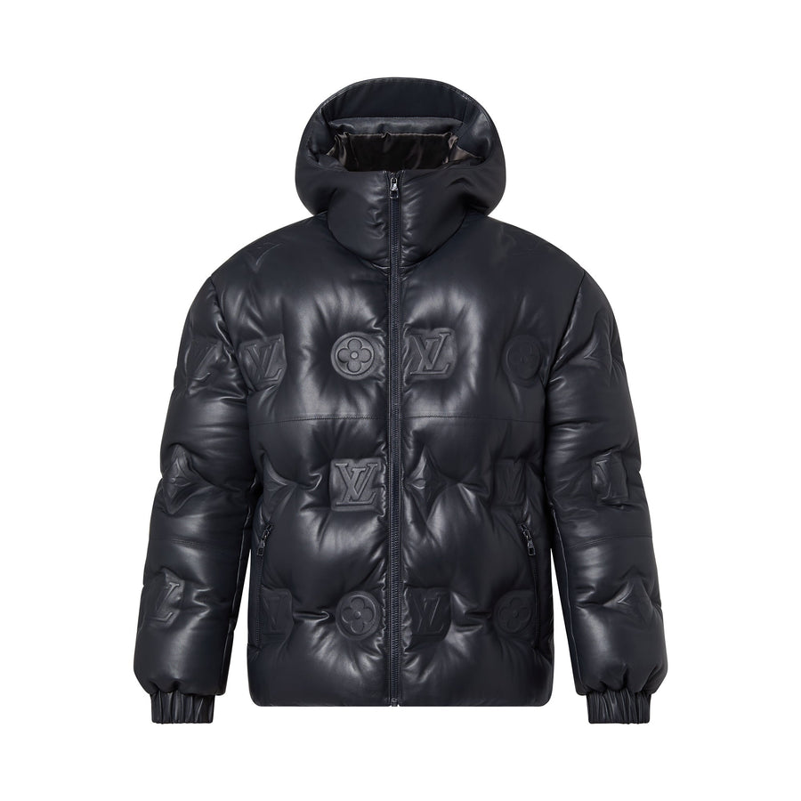 Louis Vuitton Black Embossed Hooded jacket