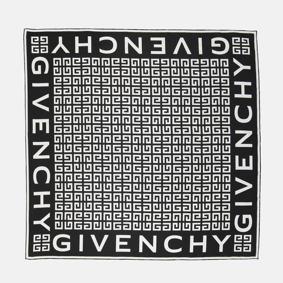 Monogram Border Scarf