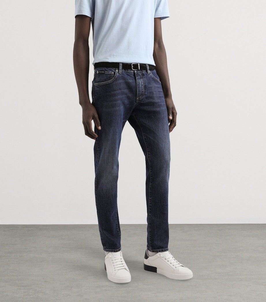 Dolce & Gabbana DG Slim-Fit Logo Plaque Jeans - image 4