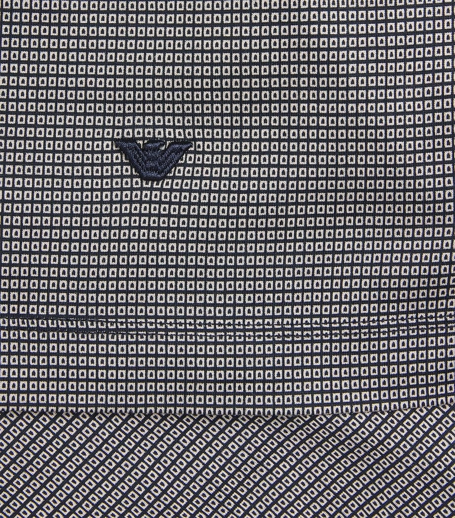 Emporio Armani Lyocell-Cotton Micro-Print Polo Shirt - image 4