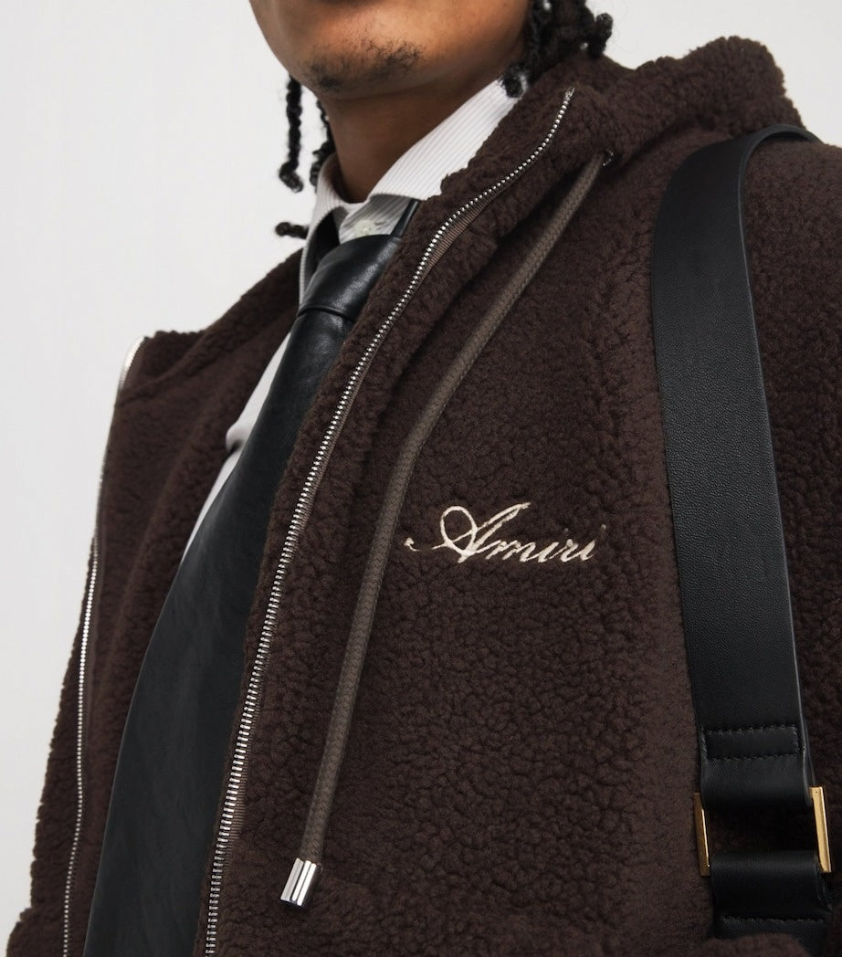 Amiri Fleece Bones Zip Hoodie - image 5