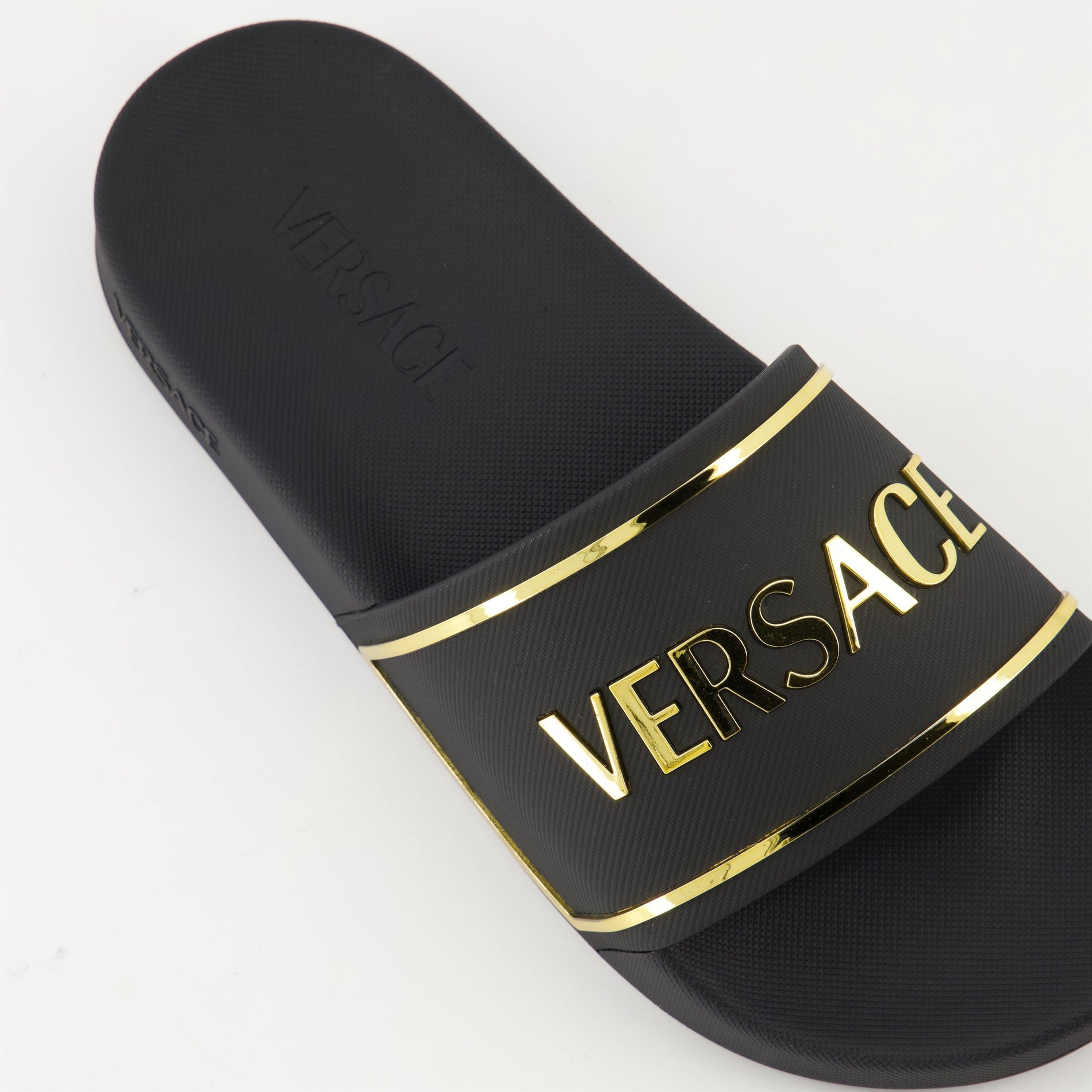 Versace Logo Pool Slide Slippers - image 5