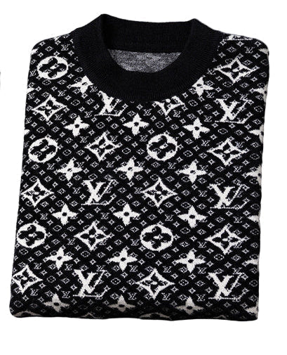 Louis Vuitton LV Black Monogram Knit Sweater - image 4