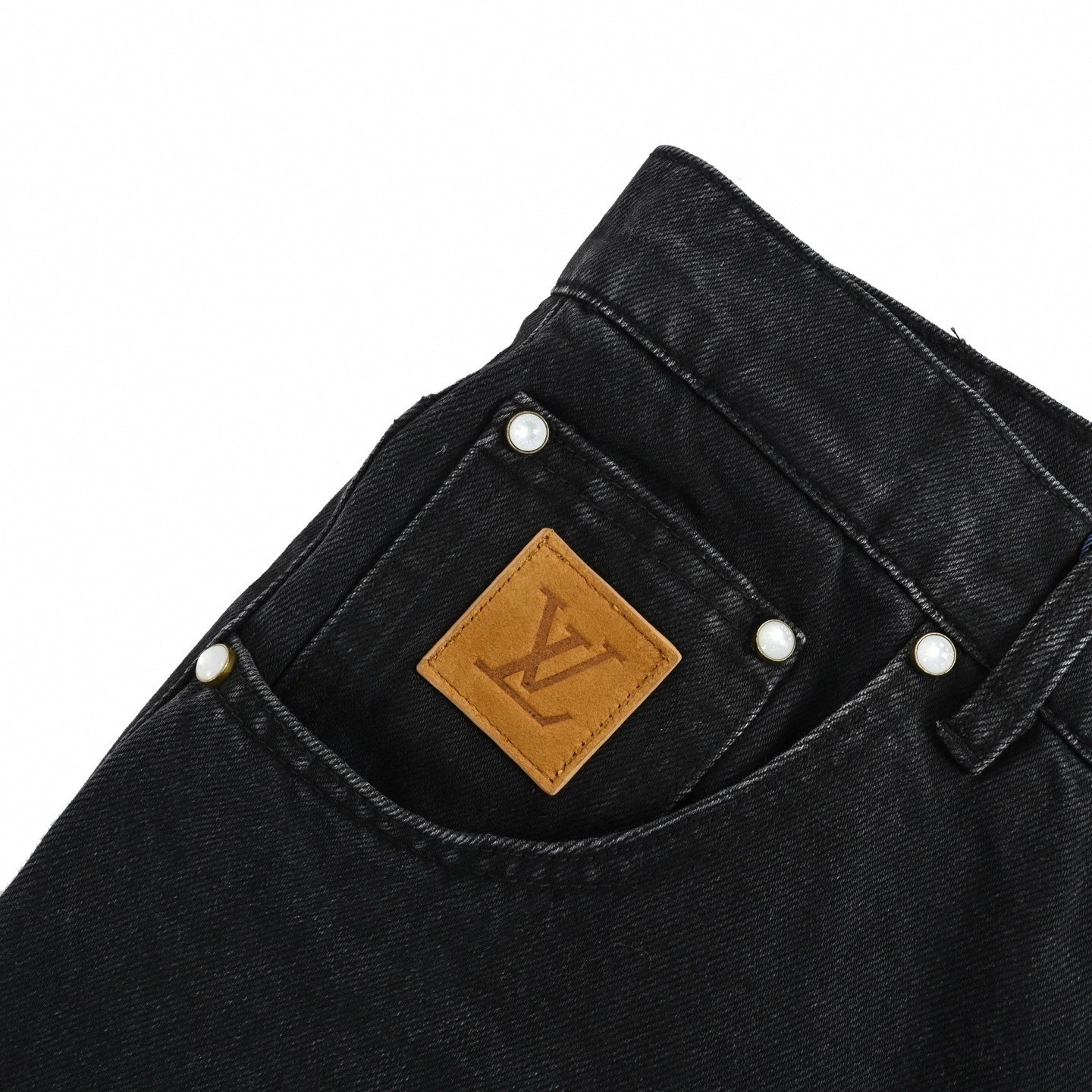 Louis Vuitton Monogram Patch Black Denim Jeans - image 6