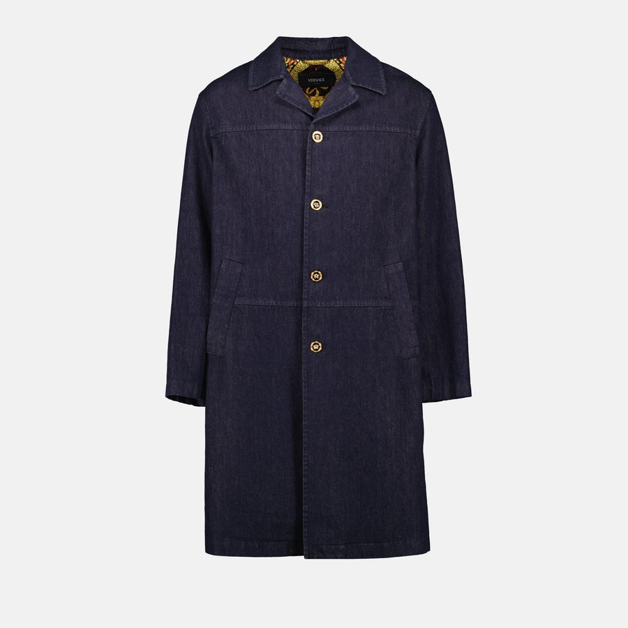 Versace Raw Denim Coat