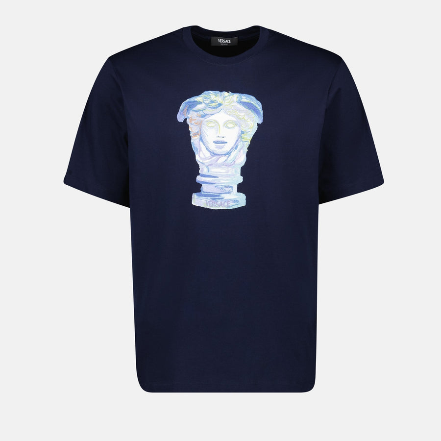 Versace Medusa Gallery Navy Blue T-Shirt