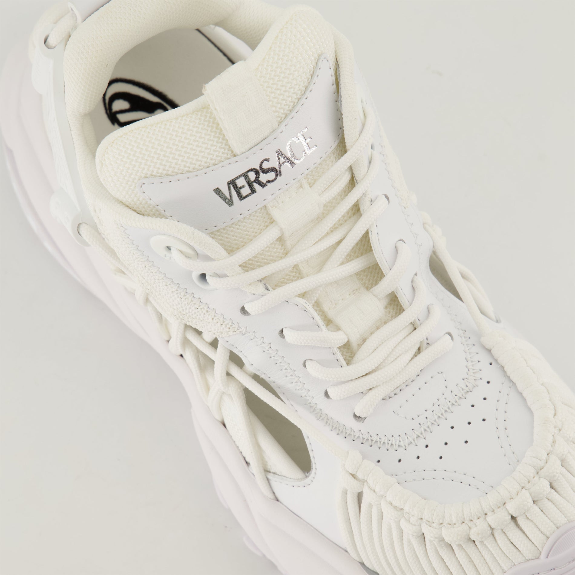 Versace White Cutout Chunky Sneakers - image 5
