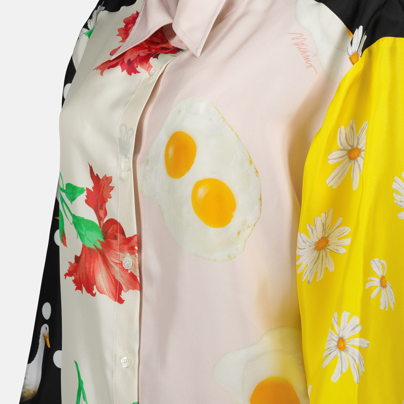 Moschino Patchwork Print Silk Shirt - image 3