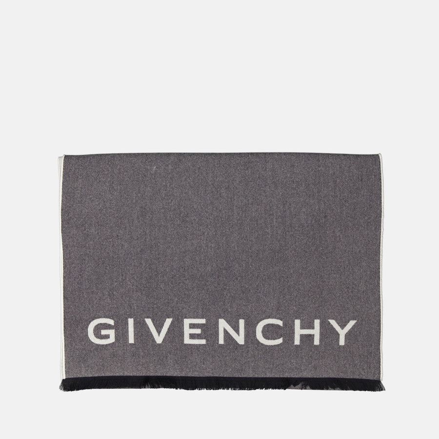 Givenchy Logo Scarf – Grey