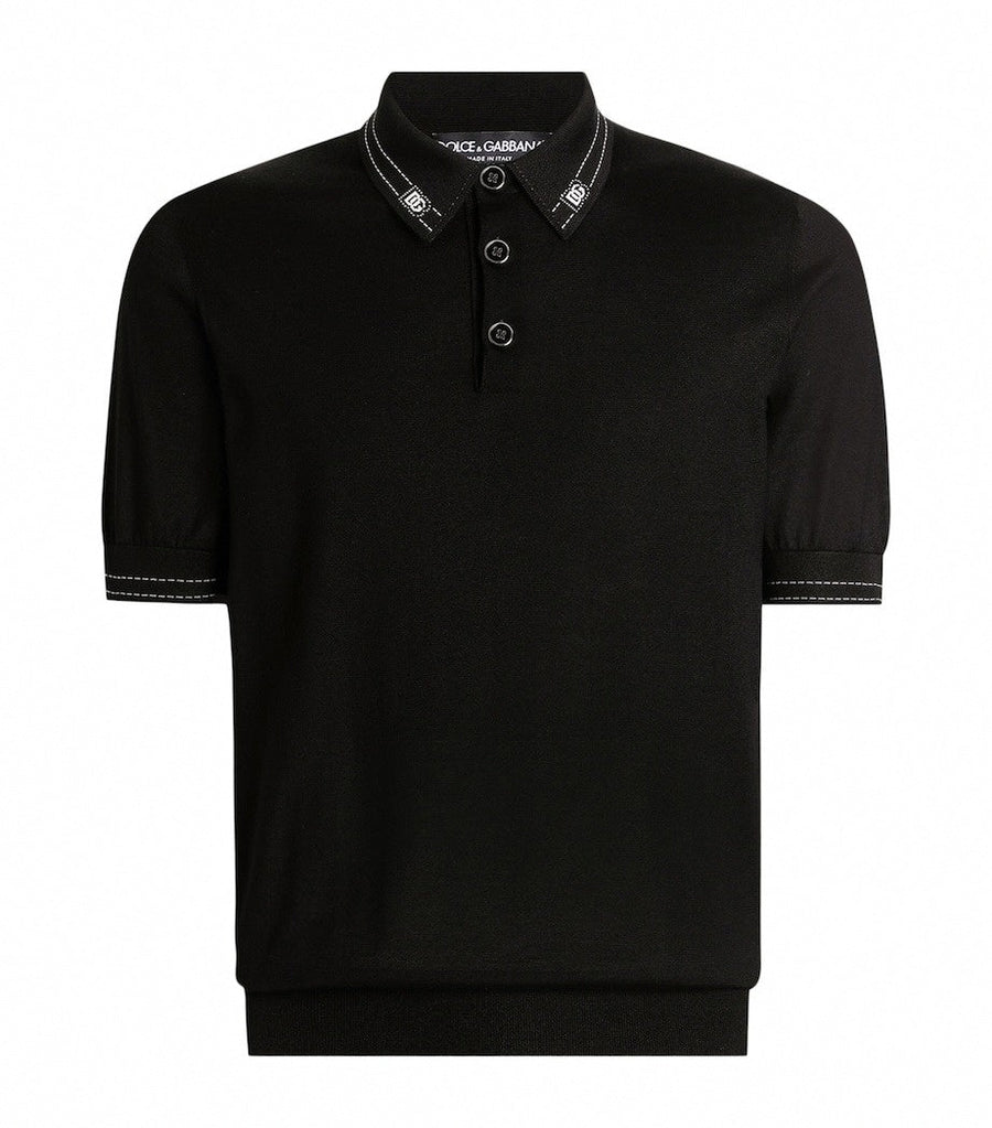 Dolce & Gabbana Silk Backstitched Polo Shirt
