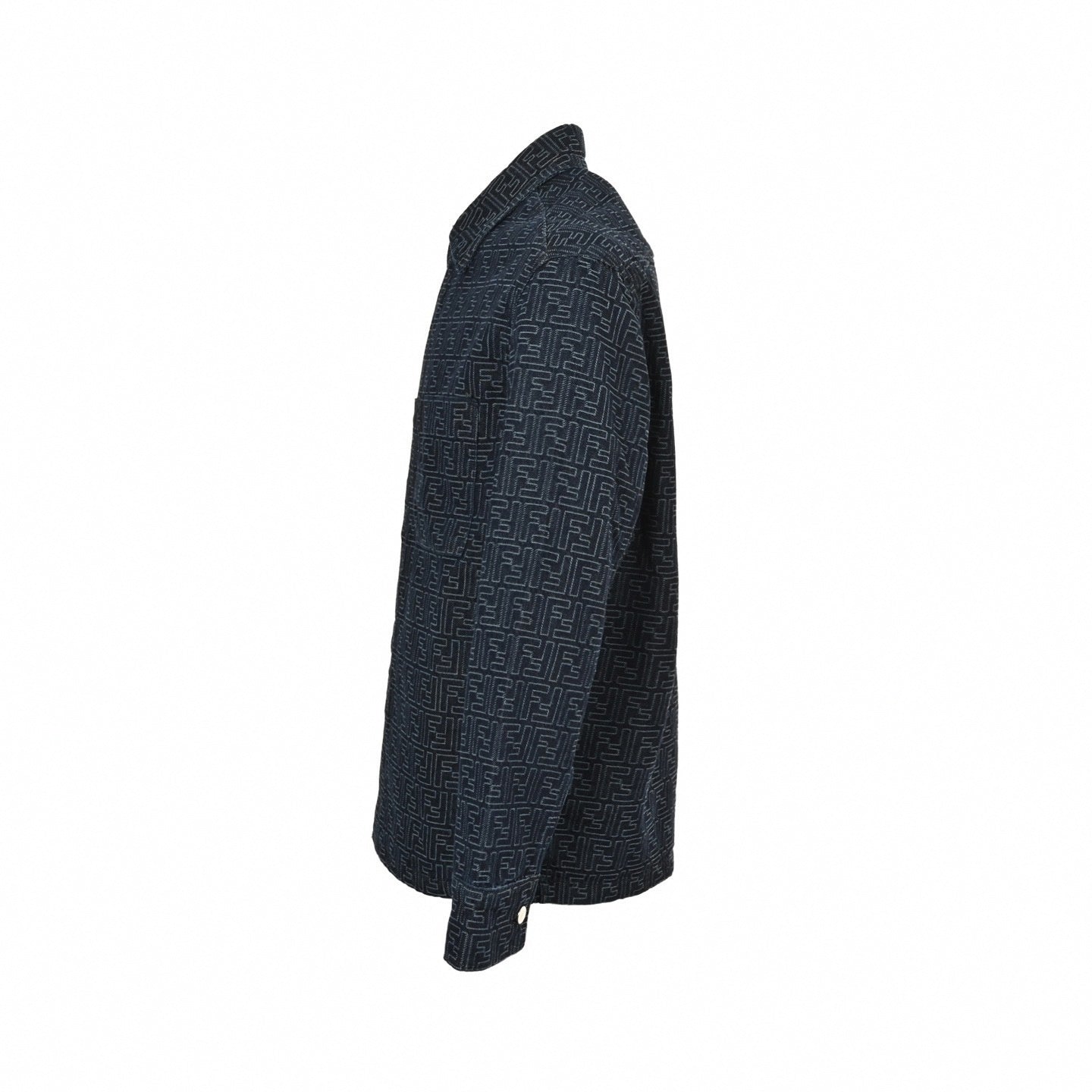 Fendi Roma FF Monogram Denim Overshirt - image 3