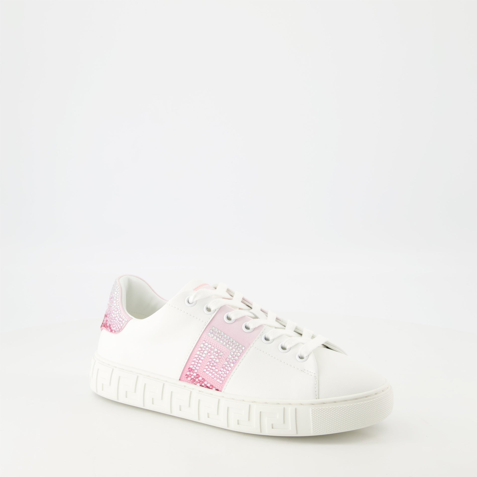Versace Crystal-Embellished Sneakers - image 2