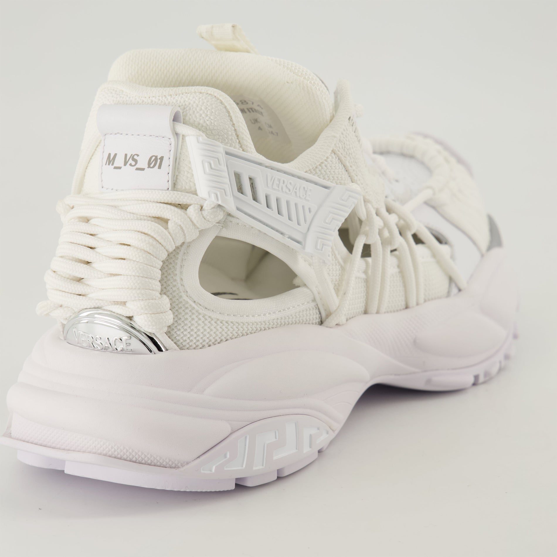 Versace White Cutout Chunky Sneakers - image 4