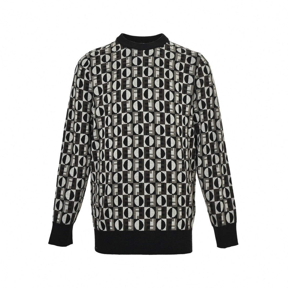 Graphic Jacquard Knit Crewneck