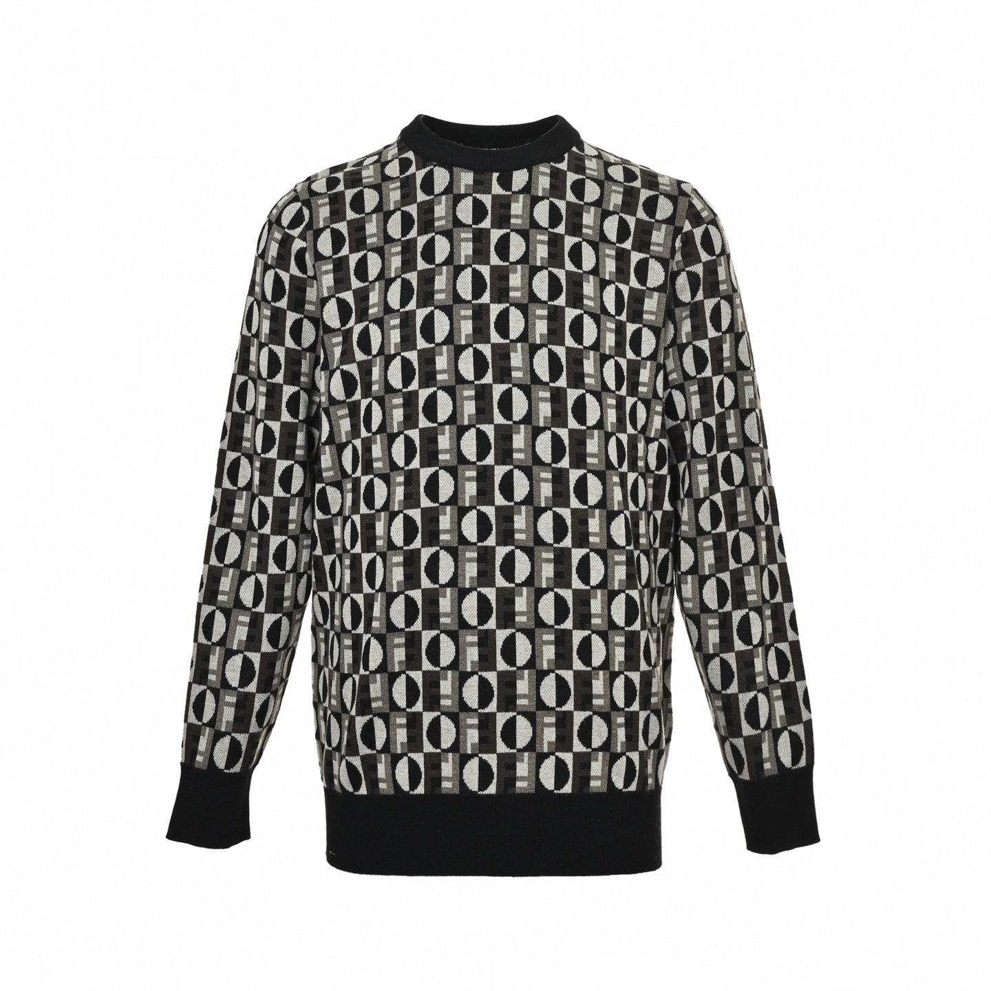 Fendi Graphic Jacquard Knit Crewneck