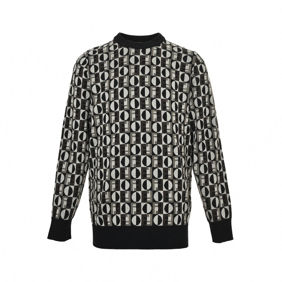 Fendi Graphic Jacquard Knit Crewneck