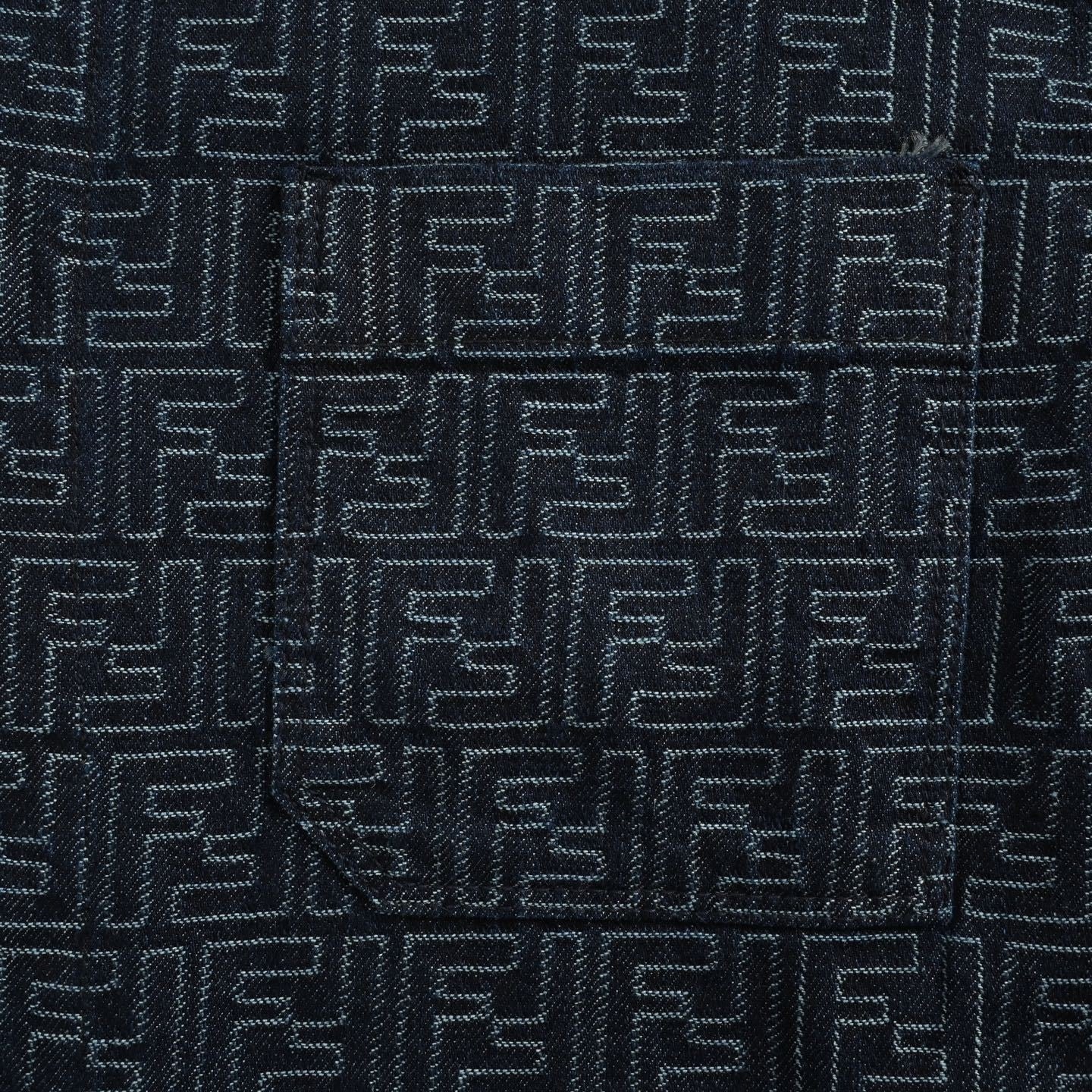 Fendi Roma FF Monogram Denim Overshirt - image 6
