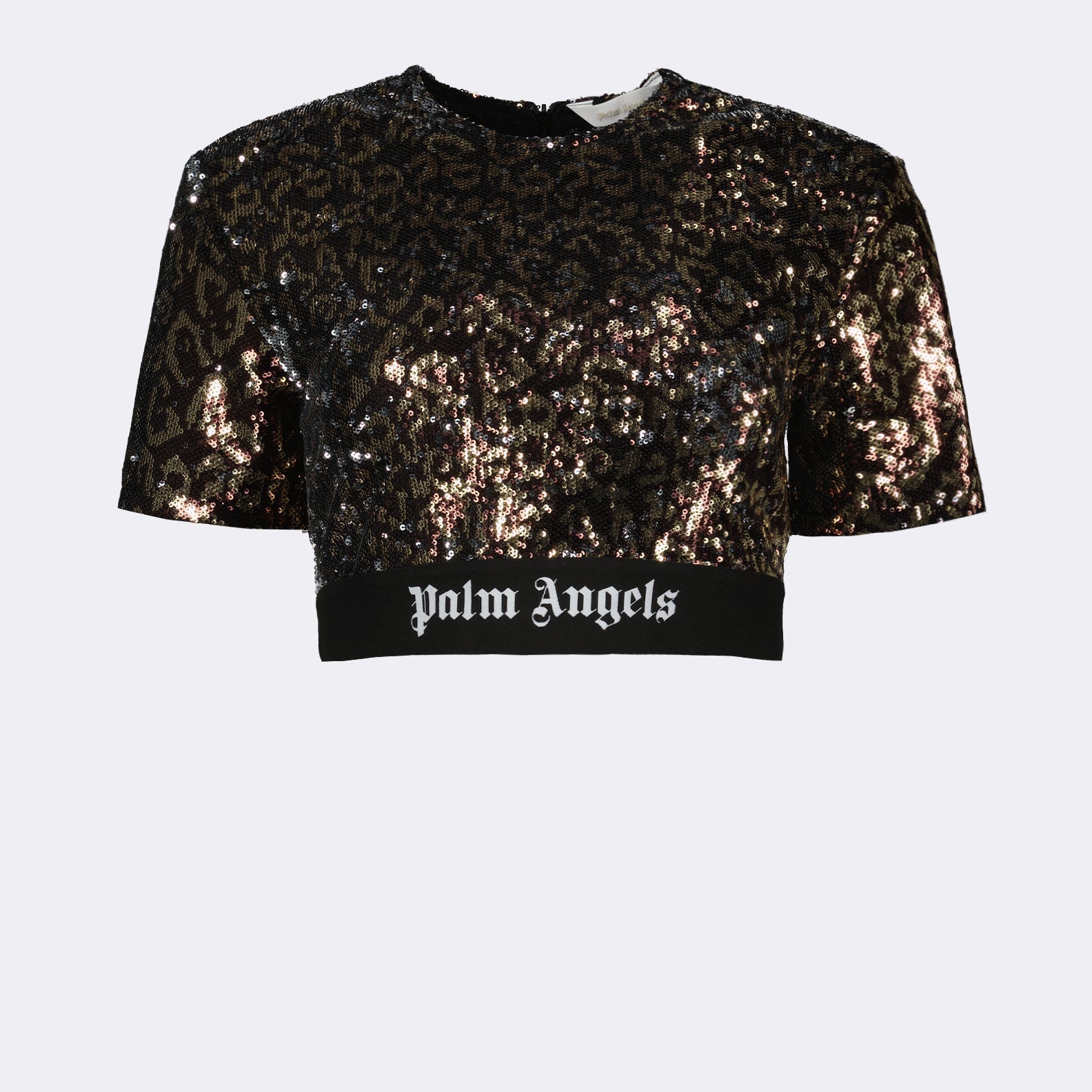 Palm Angels Sequined Crop Top