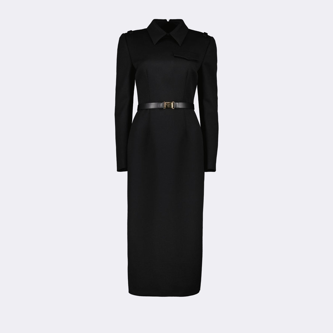 Tailored Belted Midi Dress