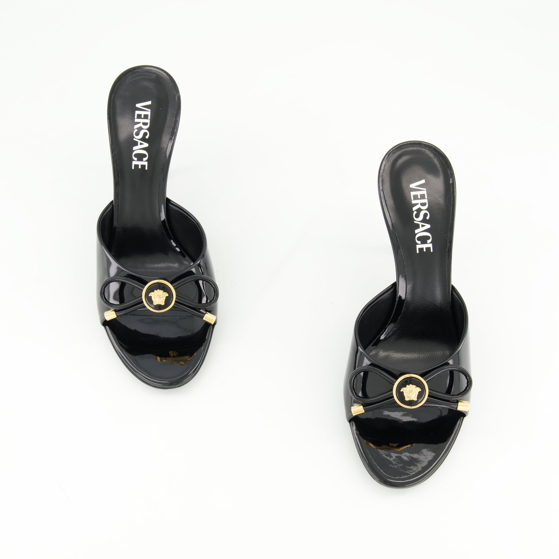 Versace Patent Leather Mule Heels - image 6