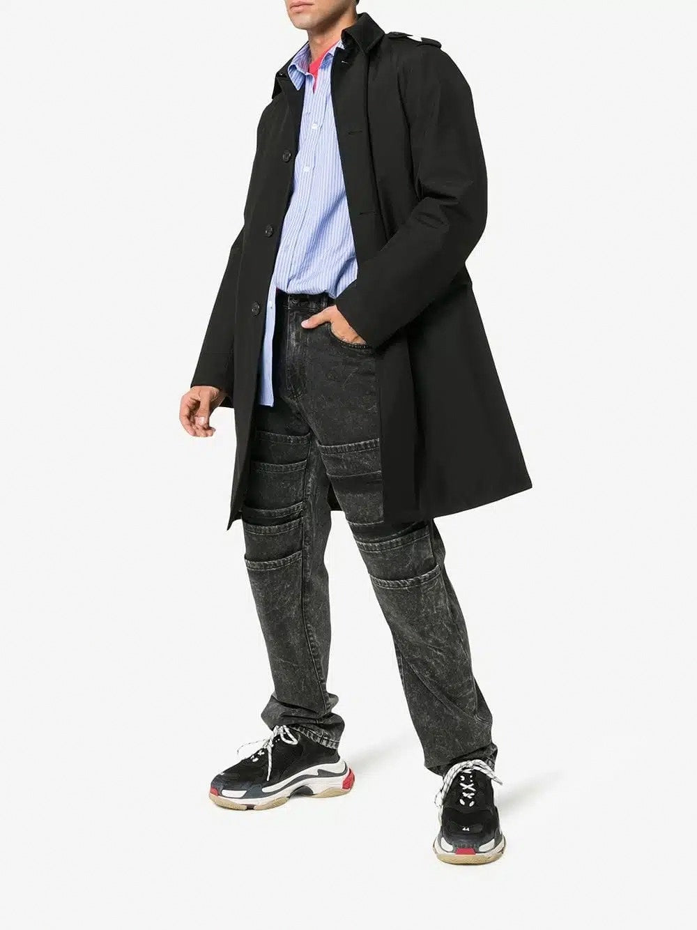 Balenciaga Black Triple S Leather Sneakers - image 2