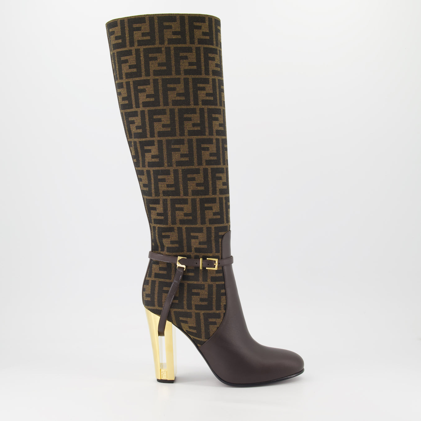 Fendi Monogram Knee-High Boots