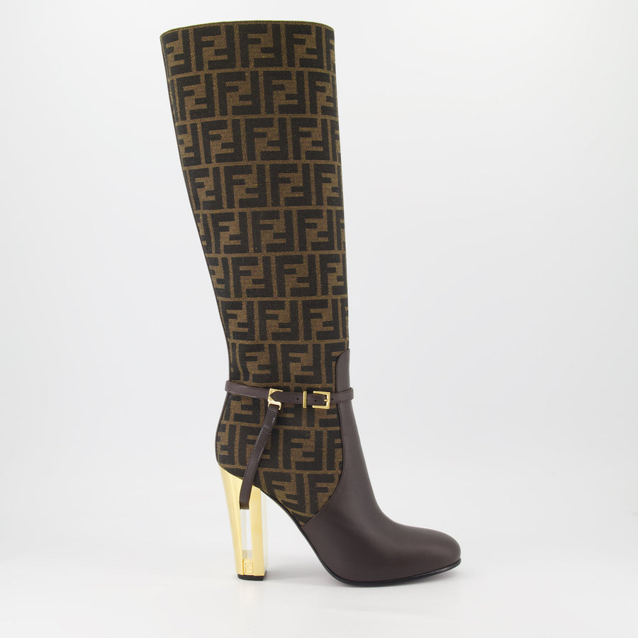 Fendi Monogram Knee-High Boots