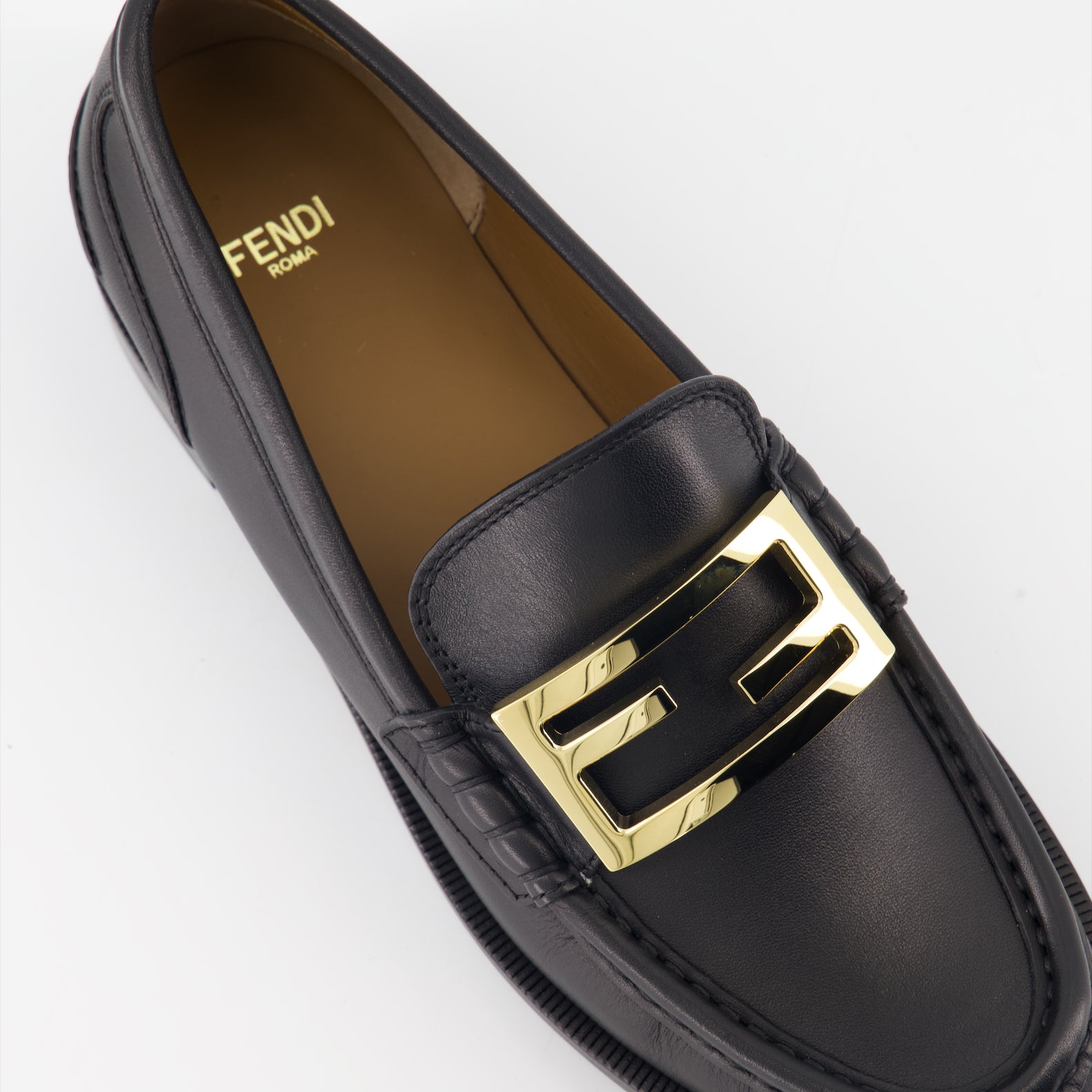 Fendi Black Leather Loafers - image 5