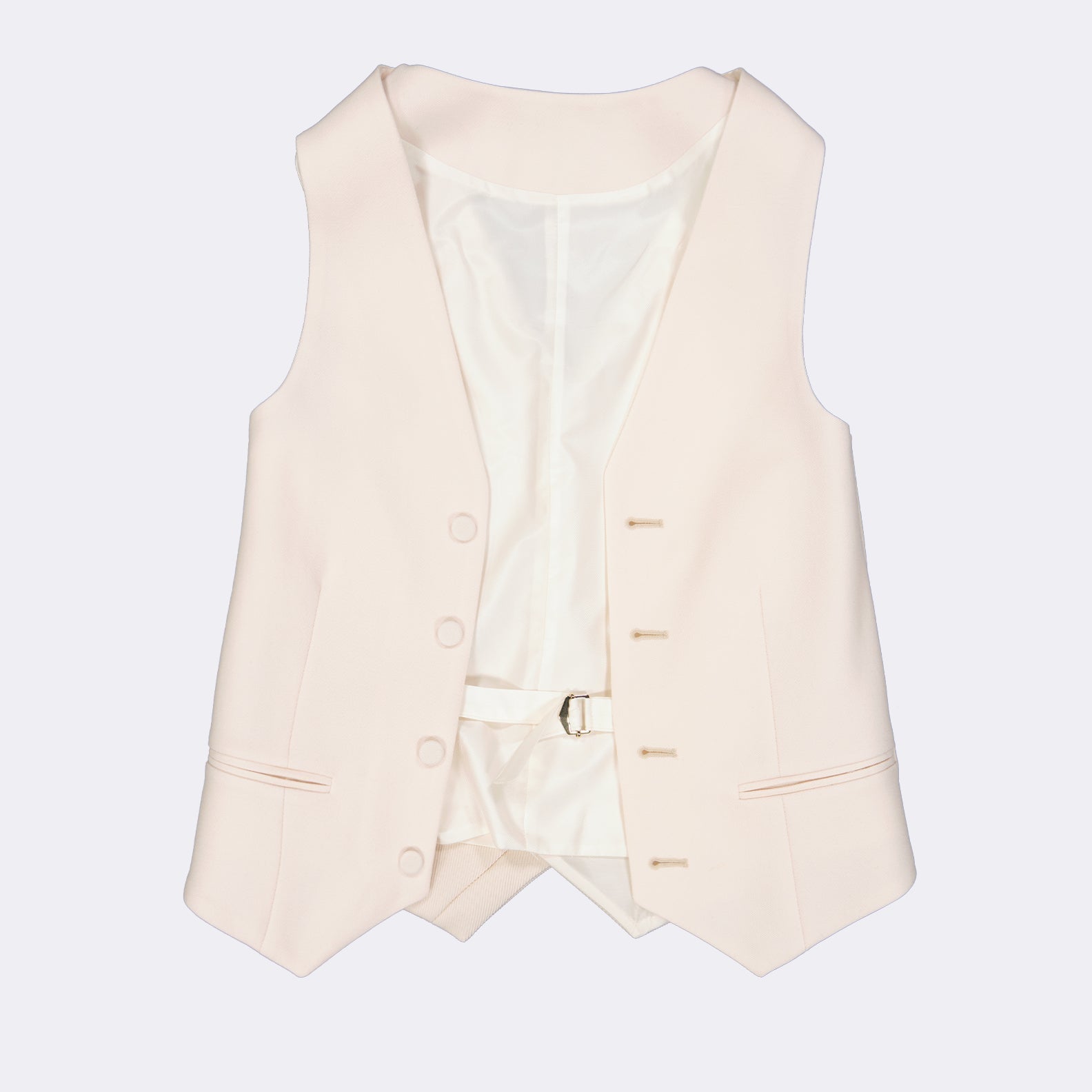 Fendi Ivory Draped Tailored Waistcoat - image 4