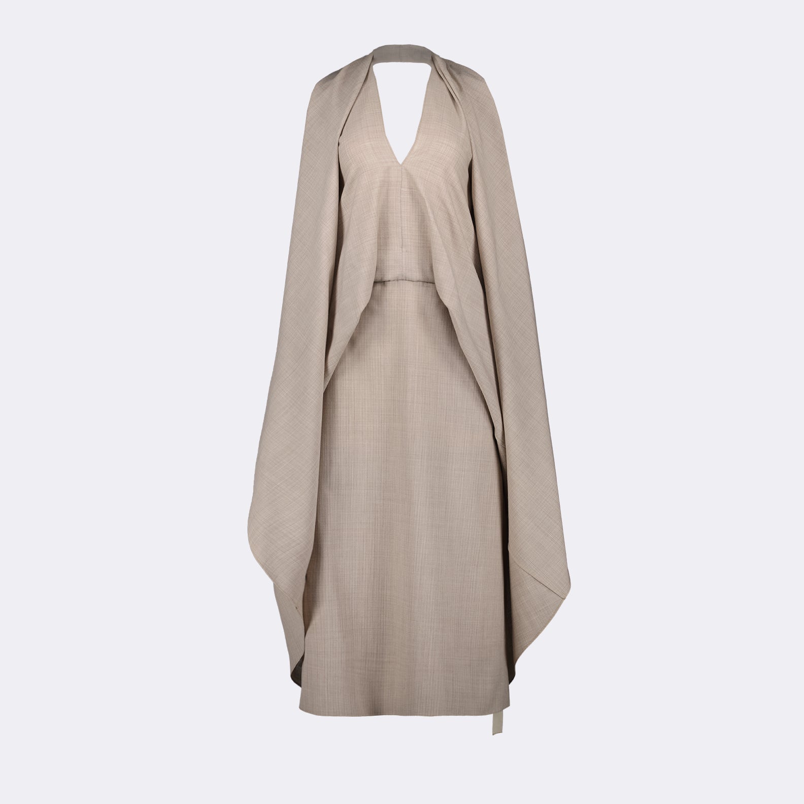 Fendi Draped Cape-Style Midi Dress