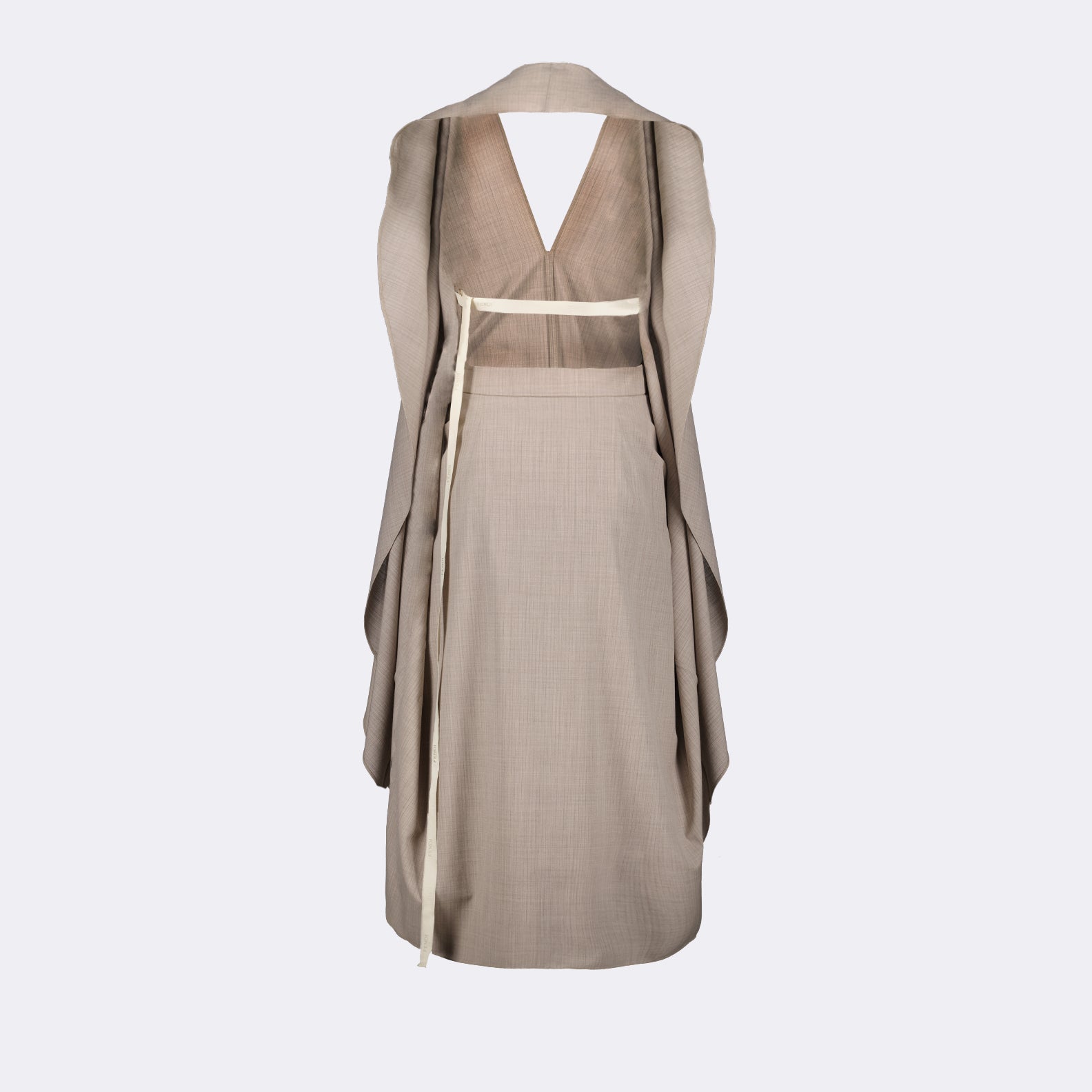 Fendi Draped Cape-Style Midi Dress - image 4