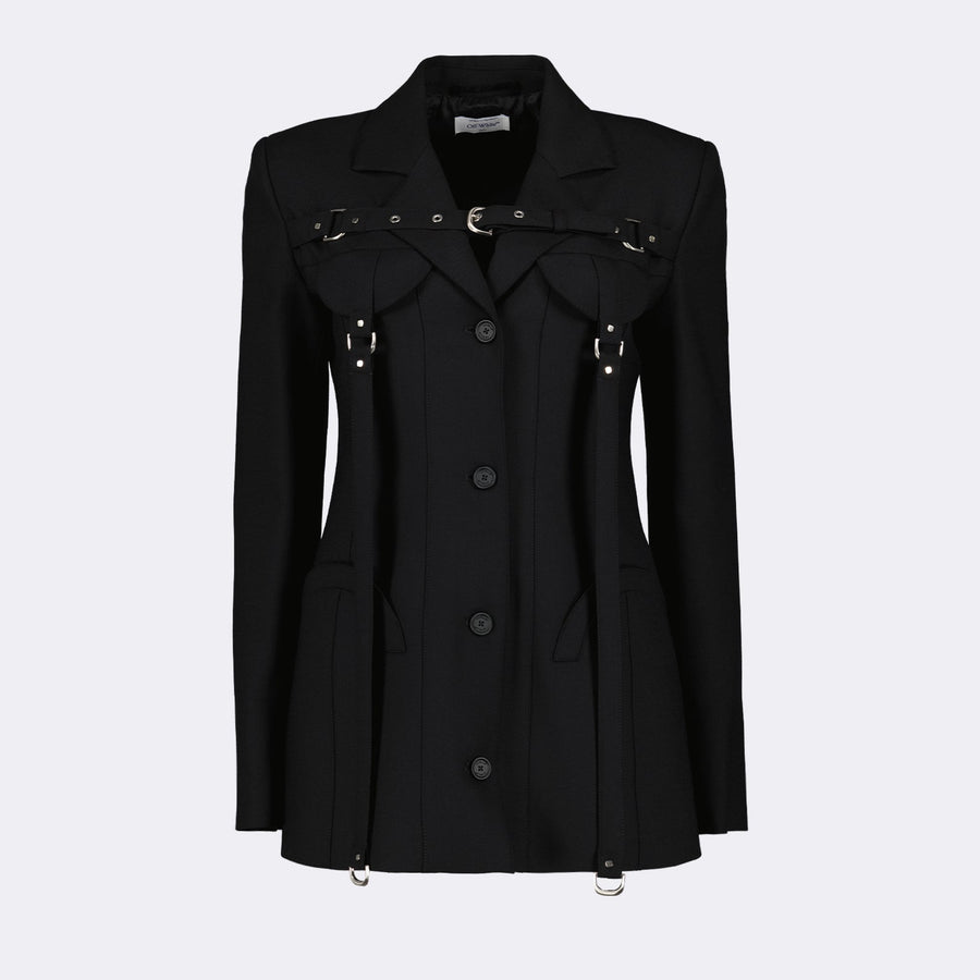 Off-White Harness-Detail Tailored Blazer Dress