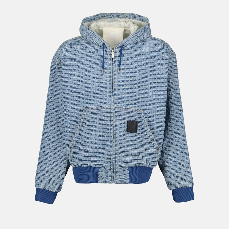 Givenchy 4G Denim Zip-Up Sweatshirt