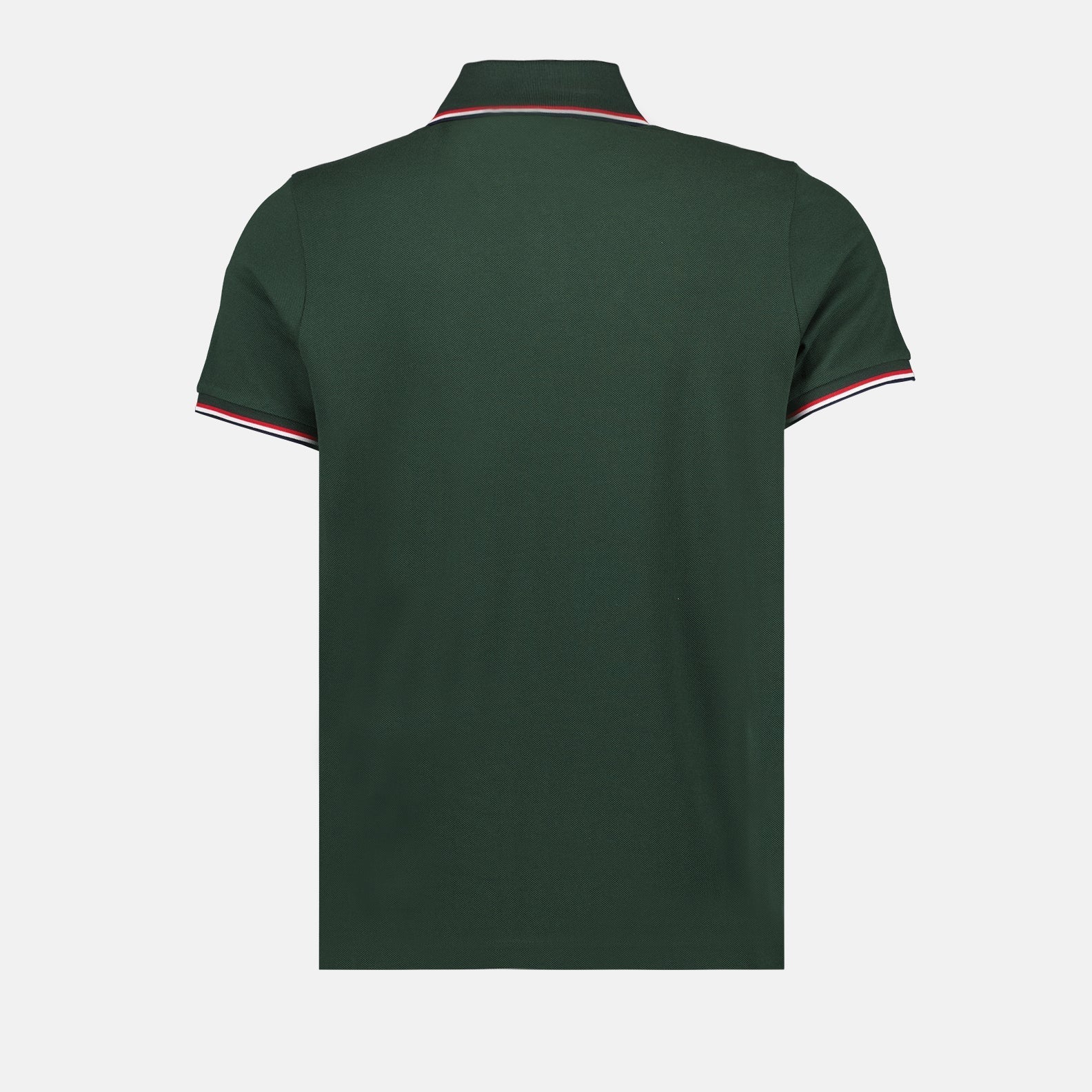 Moncler Moncler Forest Green Polo Shirt with Signature Tricolor Detail - image 4