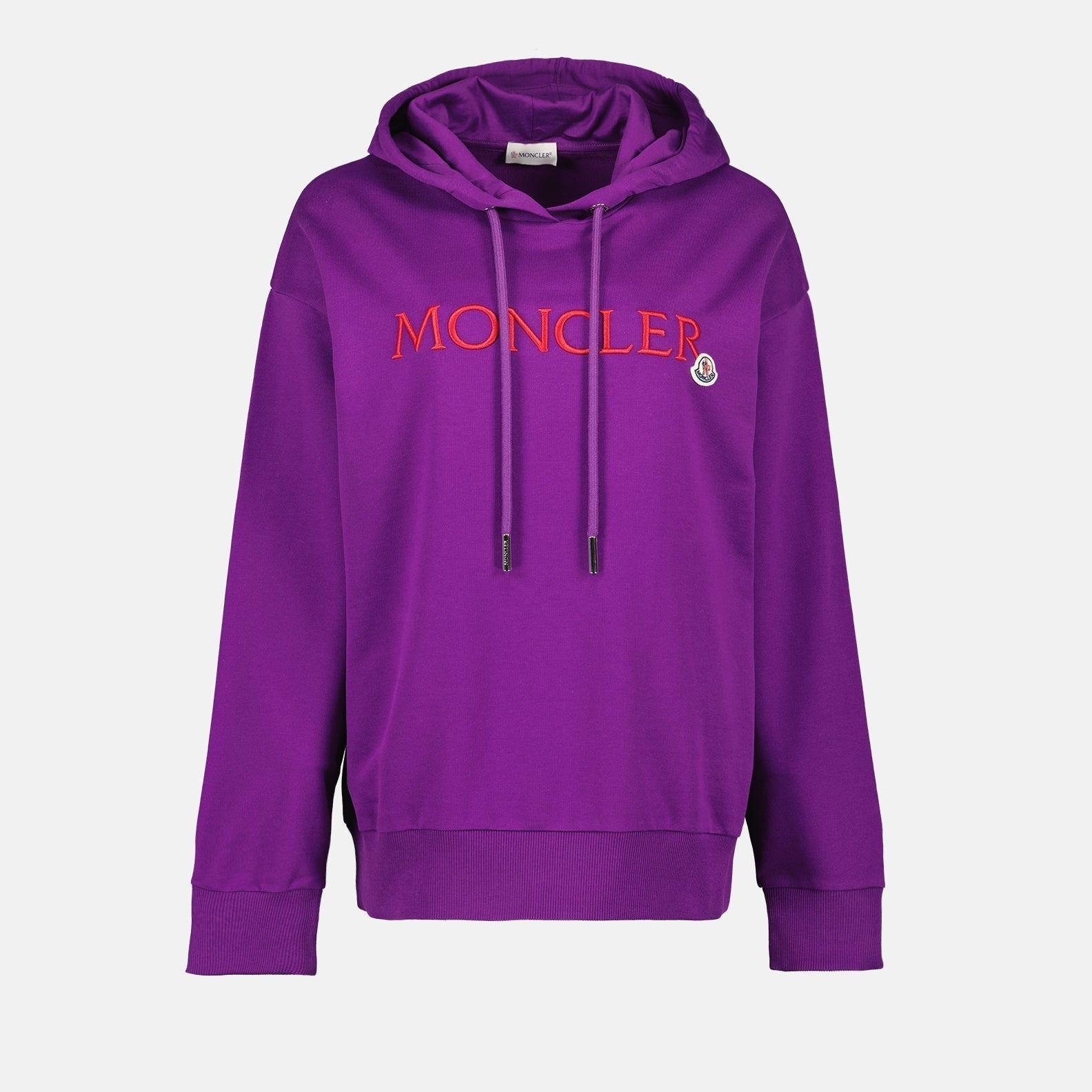 Moncler Embroidered Logo Hoodie – Purple