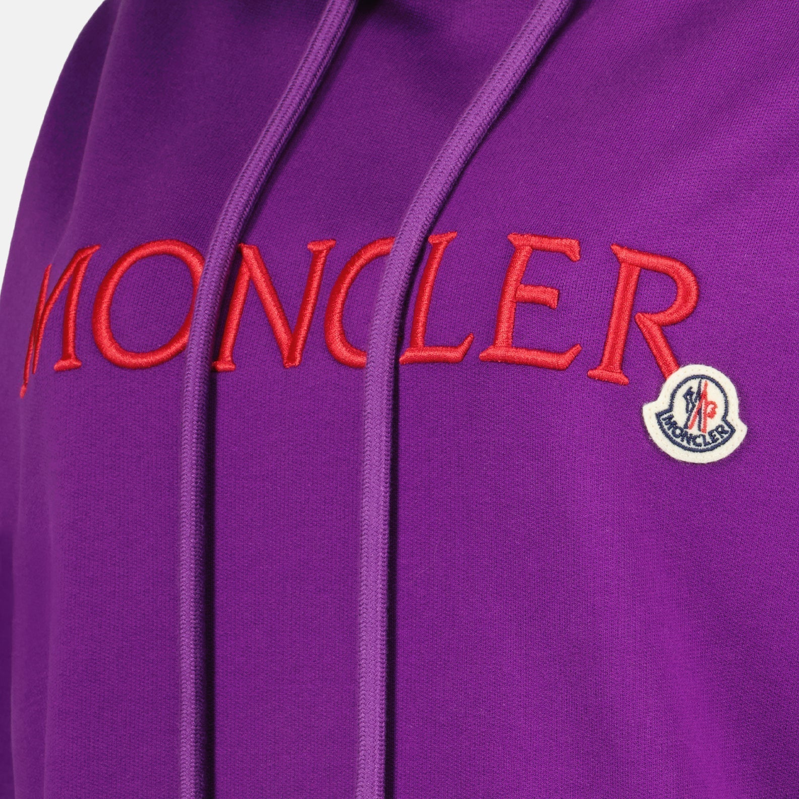 Moncler Embroidered Logo Hoodie – Purple - image 5
